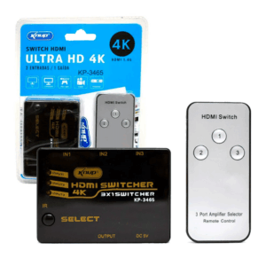 Switch HDMI Ultra HD 4K 3 Entradas / 1 Saída