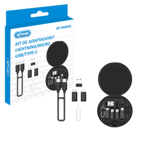 KIT ADAPTADOR LIGHTNING/MICRO USB/TYPE-C HM045