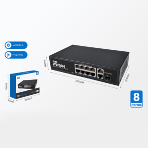 SWITCH POE 8 PORTAS PW004