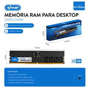 MEMÓRIA RAM DDR5 DIM HD864