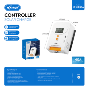 CONTROLADOR CARGA SOLAR MP40A