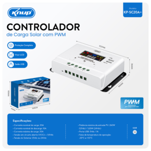 CONTROLADOR CARGA SOLAR SC20A+
