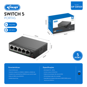 SWITCH 5 PORTA SW109