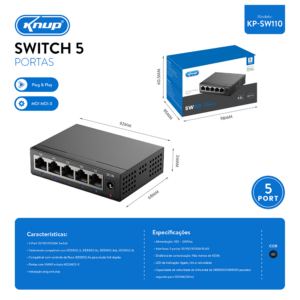 SWITCH 5 PORTA  SW110
