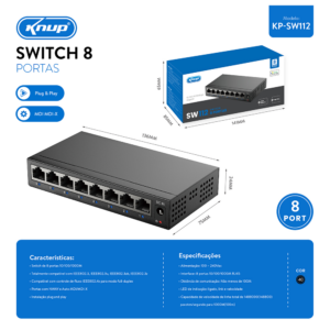 SWITCH 8 PORTA  SW112