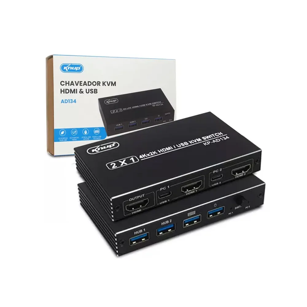CHAVEADOR KVM HDMI & USB AD134 - Imagem 2