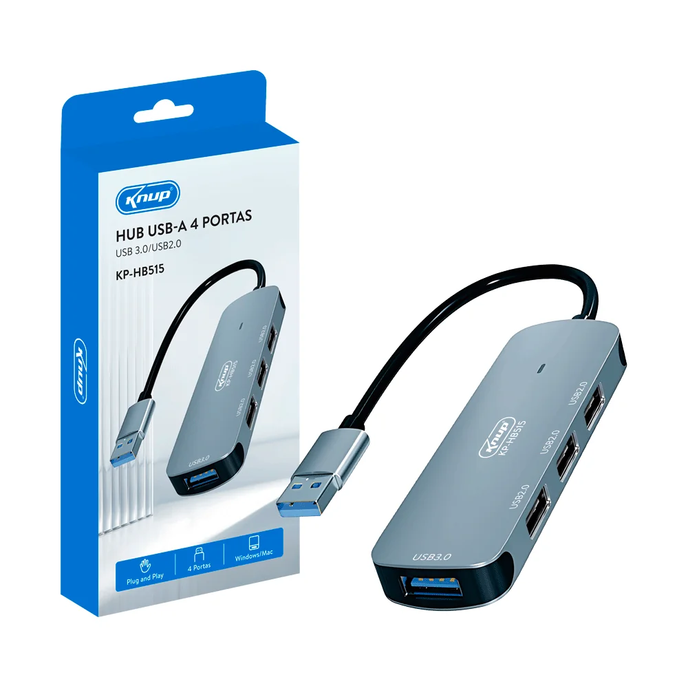 HB USB-A 4 PORTAS HB515 - Imagem 1