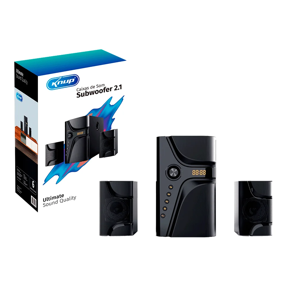 CAIXA DE SOM SUBWOOFER 2.1 RO814 - Imagem 1