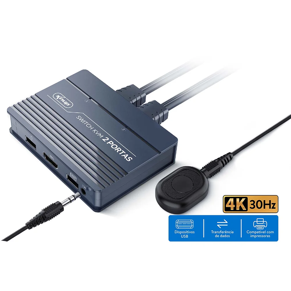 SWITCH HDMI X HDMI+USB AD164 - Imagem 1