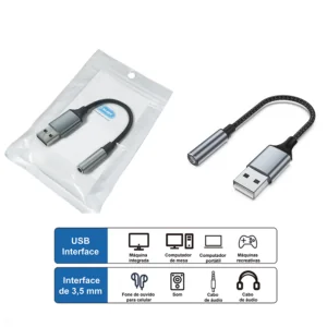 CABO ADAPTADOR DE ÁUDIO AD168