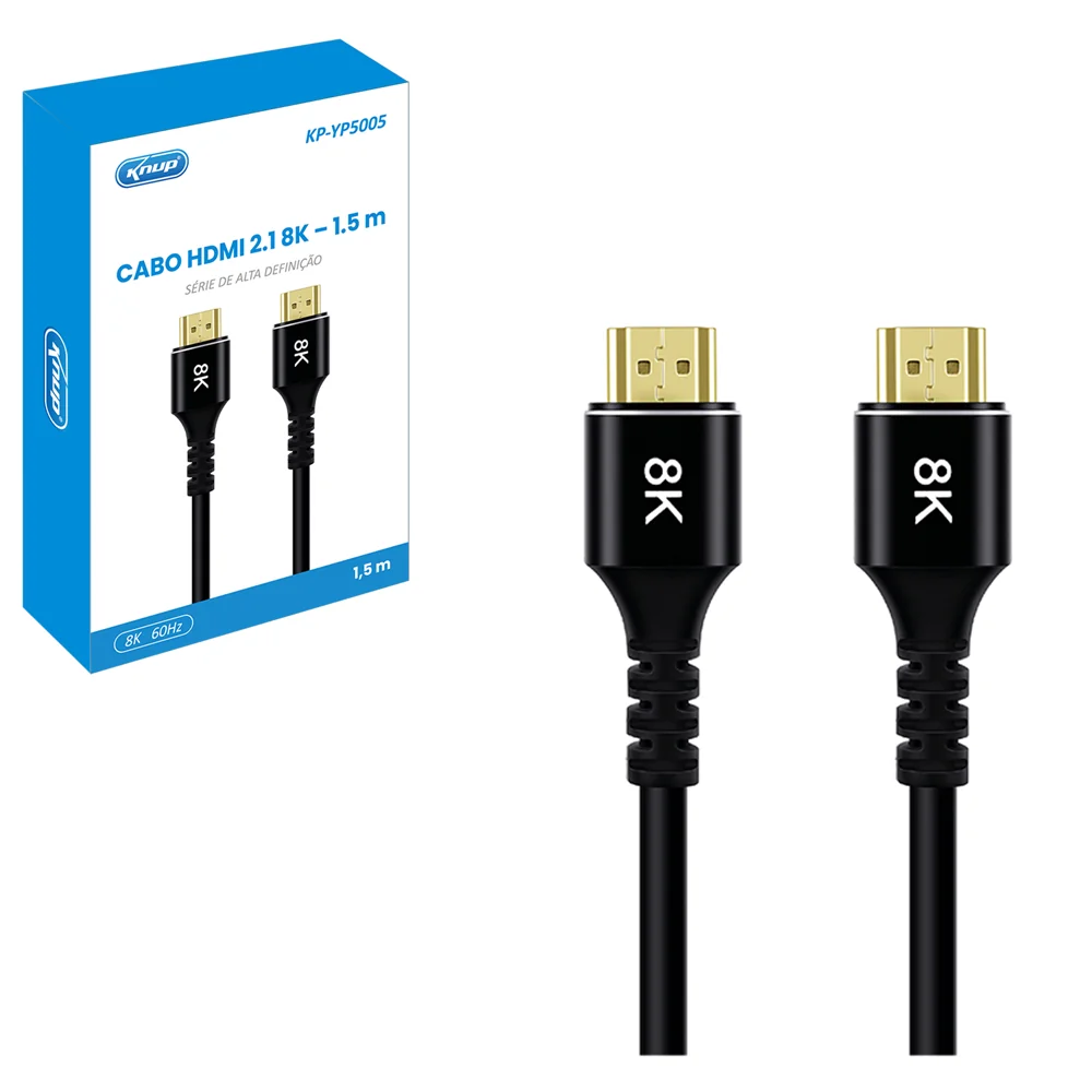 CABO HDMI 2.1 8K YP5005/1.5M - Imagem 1