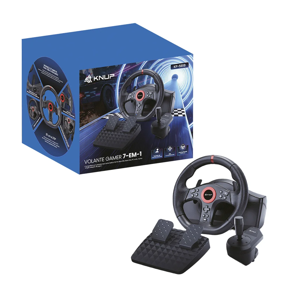 VOLANTE GAMER 7 EM 1 5818 - Imagem 1
