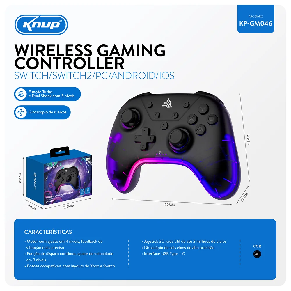 CONTROLE WIRELESS GM046 - Imagem 1