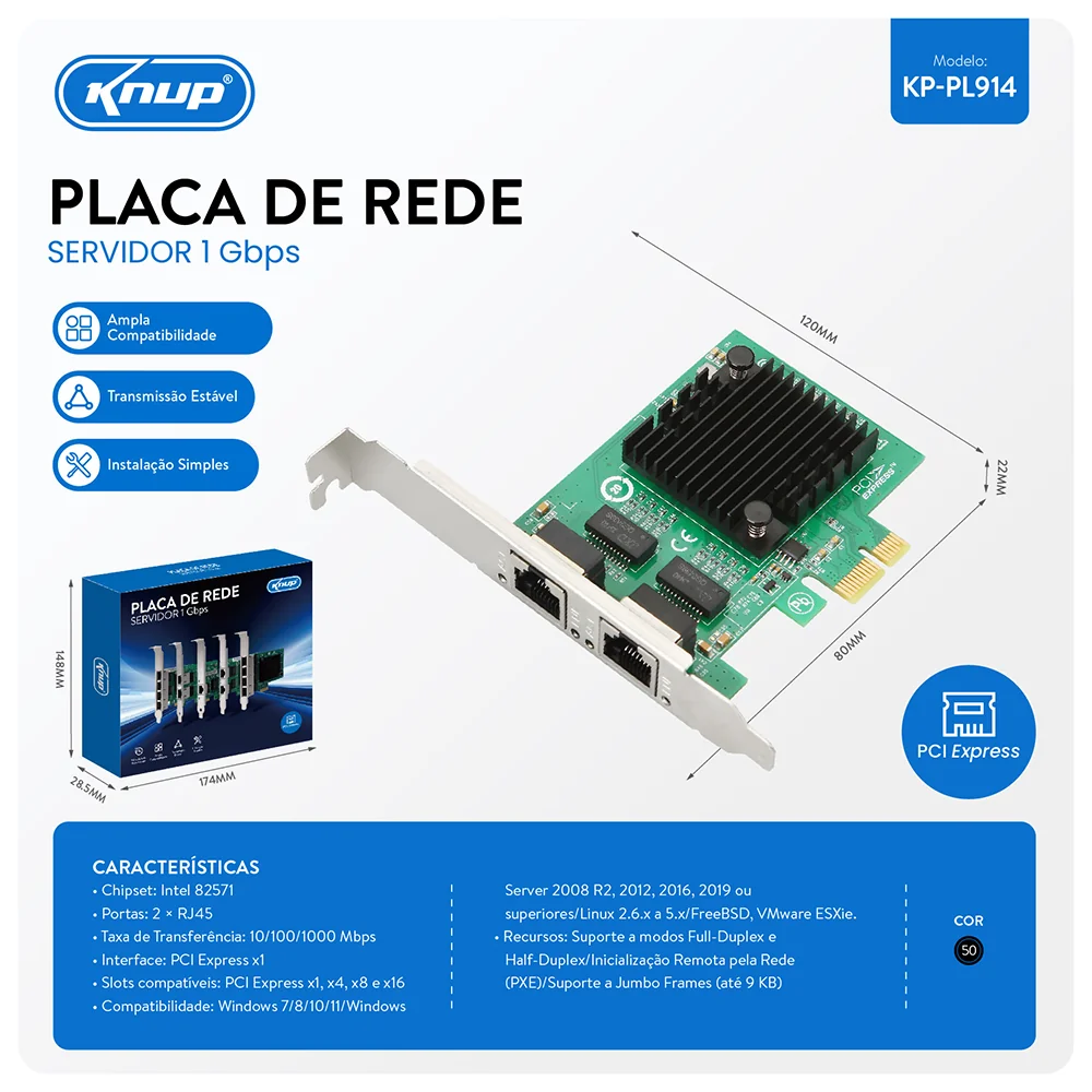 PLACA DE REDE PL914 - Imagem 1